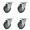 4 Swivel - No Brakes - Gray, variant on 3 Inch Gray Polyurethane Wheel Rigid Top Plate Caster Service Caster Brand