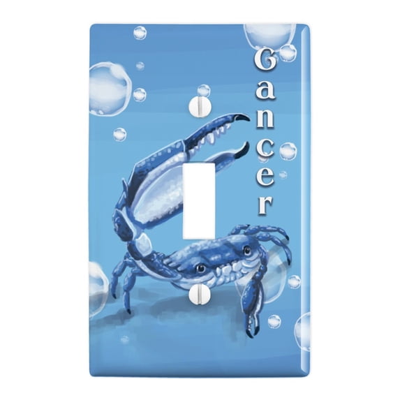 Cancer Zodiac Horoscope Zodiac Plastic Wall Decor Toggle Light Switch Plate Cover