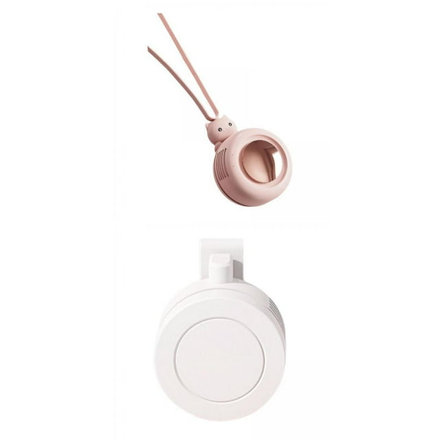 2 uds. USB recargable para exteriores, hogar, oficina, aula, senderismo, rosa blanco Colco Abanico portátil