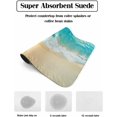 thumbnail image 2 of Green Seaside Dish Drying Mat for Kitchen Counter, Super Absorbent Quick Dry Coffee Bar Mat Pad Thin Diatomaceous Sink Mat Non Slip Dish Drainer Mat 23.5x15.5 Summer Ocean Sea Contemporary Painted, 2 of 6