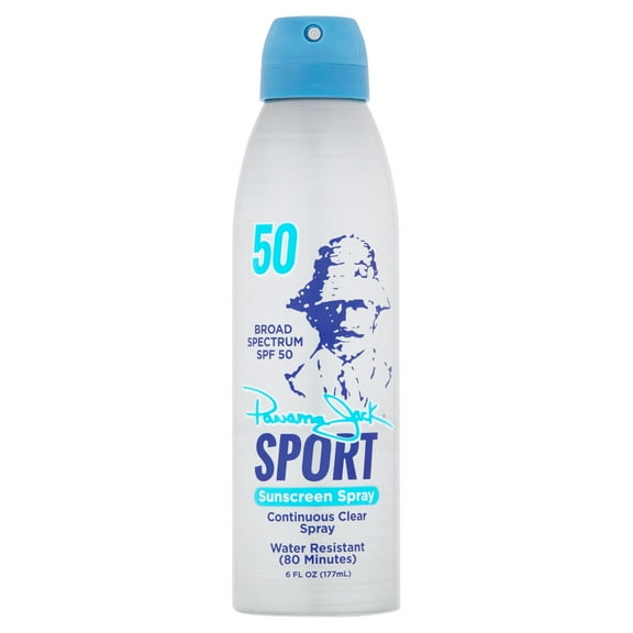 Panama Jack Sport Sunscreen Spray - SPF 50, Broad Spectrum UVA/UVB Protection, PABA, Paraben, Gluten & Cruelty Free, Water Resistant (80 Minutes), 5.5 OZ (Pack of 1)
