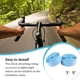 thumbnail image 3 of Soidarity Cinta para manillar de bicicletas con enchufe de barra Empuñaduras de amortiguación para ciclismo Envolturas Cintas transpirables de espuma de Ciclismo Azul claro Soidarity OD025123-05, 3 of 6