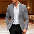 thumbnail image 4 of Mens Blazer Jacket One Button Casual Suit Jackets Slim Fit Stretch Sport Coat for Party Wedding & Business, 4 of 7