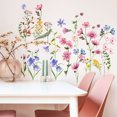 thumbnail image 1 of Jinsinto Autocollant Mural Fleur Pivoine Vinyle Art Mural Autocollant Floral, 1 Ensemble, 1 of 5