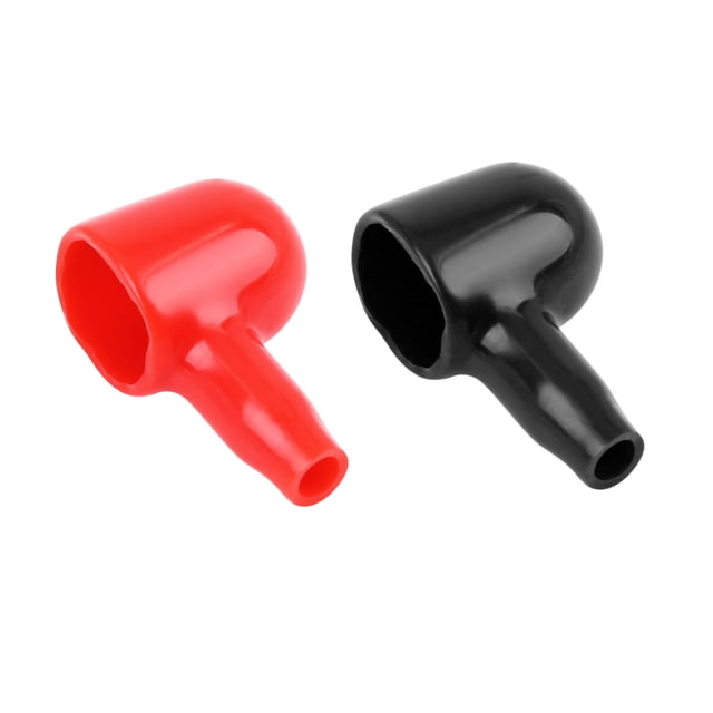 Unique Bargains 2 Pcs 34mm Long Noir Rouge Protection de Borne de Batterie en PVC Souple