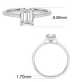 thumbnail image 5 of 14K White Gold Emerald Cut Lab Grown Diamond Cathedral Solitaire Engagement Ring - 1 Carat (Ring Size: 5.5), 5 of 5