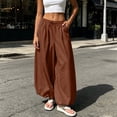 thumbnail image 2 of HappyYEE Women’s Baggy Balloon Pants Elastic Waist Wide Leg Joggers with Pockets Loose Fits Cuffed Ankle Lightweight Travel Trousers S, 2 of 7