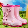 thumbnail image 2 of Otqutp Kids Rain Boots Boys Girls Dinosaur Non-slip Waterproof Rubber Shoes Outdoor Easy-On Mid-Calf Boots for Toddlers, 2 of 6
