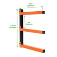 thumbnail image 3 of Kojem Black+Orange 3 Level Wall Mount Wood Lumber Storage Rack, 2 Packs, 3 of 9
