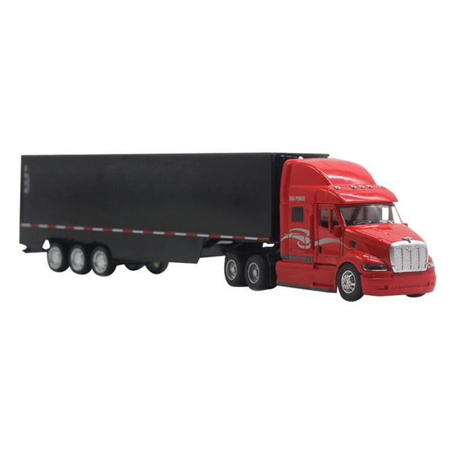1:48 Scale Alloy Container Truck Style Heavy Hauler With Sound & Light Effects (Die Model)