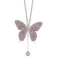 thumbnail image 1 of Elegant Faux Crystal Butterfly Car Mirror Charm, Rearview Pendant Decor Accessory, 1 of 5
