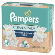 Pampers Wipes, Clean & Calm, Cotton Blossom Scent, 168 Wipes Total (3X Pop-Top Packs)