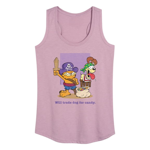 Garfield - Will Trade Dog For Candy - Women's Racerback Tank Top