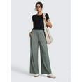 thumbnail image 5 of Women'S High Waist Comfortable Casual Sports Jogging Wide Leg Loose Pocket Pants Peacock Green L, 5 of 6
