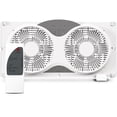 thumbnail image 1 of Craig Dual Window Fan with Reversible Airflow - Perfect Window Fans for Home Bedroom, Exhaust & Intake Options, Remote Controlled, 1 of 6