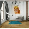 thumbnail image 3 of Epic Graffiti 'Ginger Cat with Crown Portrait' by Fab Funky, Canvas Wall Art, 26"x30", 3 of 3