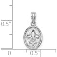 thumbnail image 3 of 14K White Gold Mini Fleur de Lis Charm Material Primary - Sculptural Flawless Enchanting Inspired by artistry and crafted with passion, 3 of 4