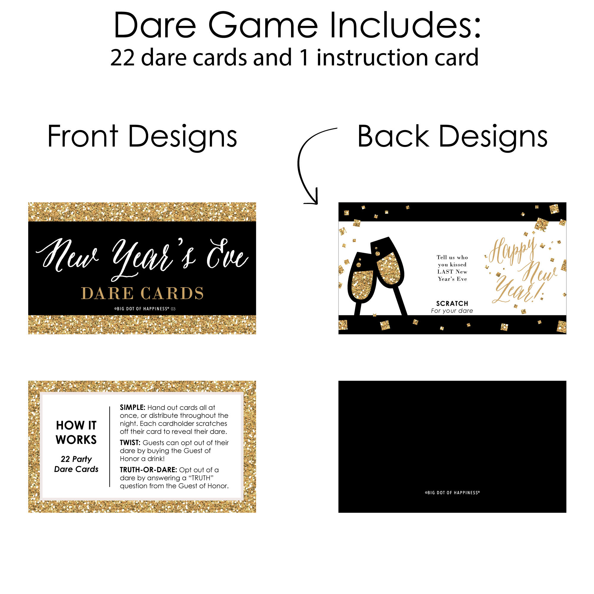 Buy Big Dot of Happiness New Year's Eve - Gold - New Years Eve Party ...