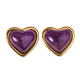 thumbnail image 3 of LuckyLy Aretes Mujer de Corazón con Piedras Naturales, Acero Inoxidable con Baño Oro 14k – Joyería para Mujer, Regalos para Mujer San Valentín y Navidad, Regalos para Mamá Cumpleaños, violeta Unitalla, 3 of 6