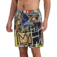 thumbnail image 5 of Jean Michel Basquiat Mens Swim Trunks Quick Dry Board Shorts with Mesh Lining, Breathable Fit Beach Shorts Swimwear Bathing Suits, 5 of 5