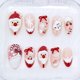 thumbnail image 1 of Uñas postizas acrílicas navideñas Sutaozhi de 30 piezas, forma almendra, 1 of 9