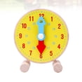 thumbnail image 3 of 1Pack Kids Clock Learning Toy Clocks for Kids Learning Wooden Round Early Educational Design for Daily Life, 3 of 8
