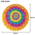 thumbnail image 6 of Yellow Tie Dye Spiral Pattern Round Tablecloth 60"x60",Wrinkle Wipeable Table Cloth for Kitchen Dining Room Picnic Patio Party, 6 of 6