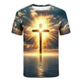thumbnail image 5 of WAENQINLA 3D Graphic T Shirts for Men Jesus Cross Printed Casual Short Sleeve Tee Summer Crewneck Shirt Christian Religious Tops, 5 of 5
