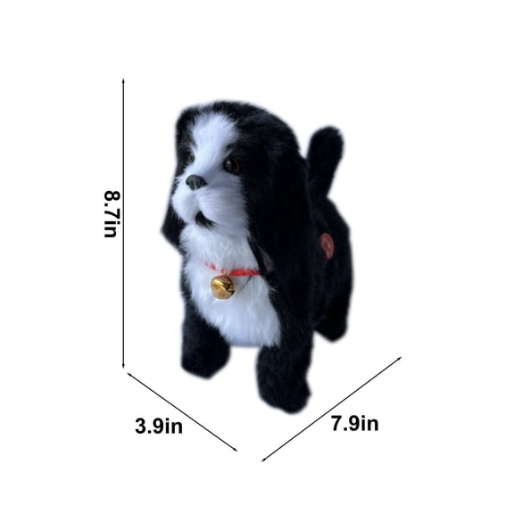 Interactive Robot Dog Electronic Plush Puppy with Sound Control, Walking Barking Toy, Touch Sensor Realistic Stuffed Animal Pet, Home Decor Gift Idea, Automatic Movement, 8.7x7.9x3.9 Inch