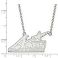 thumbnail image 2 of 14k White Gold LogoArt University of Evansville Purple Aces Large Pendant 18 inch Necklace Q4W005UEV-18, 2 of 4