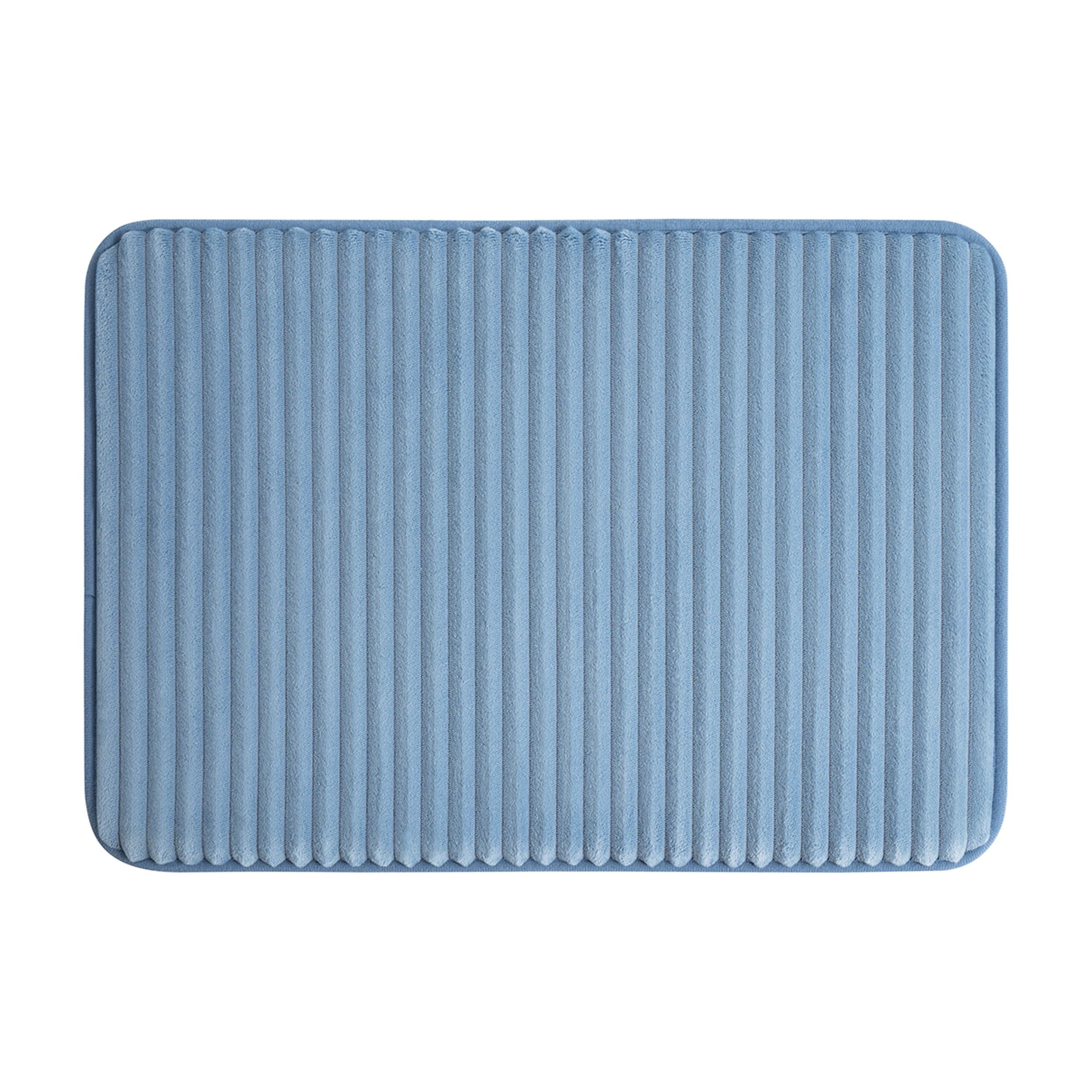 Mainstays Blue 2-Piece Performance Foam 20"x 32" Bath Rug Set