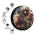 thumbnail image 4 of Susaid Bald Eagle Soldier Print Water Proof Spare Tire Cover Wheel Tire Dust-proof Cover Fit Trailer, RV, SUV and Many Vehicle-15 inch, 4 of 6