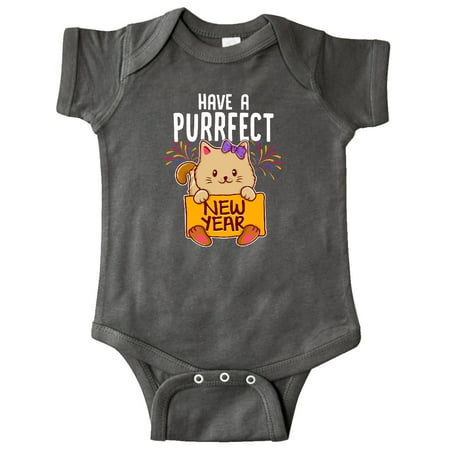 

Inktastic Cat New Years Greeting Gift Baby Girl Bodysuit