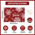 thumbnail image 5 of Red Let it Snow Snowflake Winter Christmas Xmas Placemats Set of 4 Table Mats for Party Home Kitchen Dining Table Decorations 12x18 Inch, 5 of 5