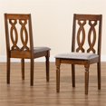 thumbnail image 4 of Juego de sillas de comedor Baxton Studio Cherese, tela gris moderna, 4 of 7