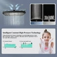 thumbnail image 3 of IUSU 11.8" Shower Head Set High Pressure Rainfall Rain Shower Head 8-Setting Handheld with Hose Silver, 3 of 8