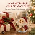 thumbnail image 7 of 3D Christmas Glass Art Cup Santa Snowman Reindeer Tree Drinking Glasses F Christmas Stemless Wine Glasses 3D Drinking Glass Cup for Coffee Cocktails Whiskey Soda Unique Christmas Gift,C, 7 of 7