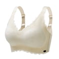 thumbnail image 1 of Abcnature Plus Size Bras for Women Solid Steel Rings Lace Pad Gathering Camisole Integrated Type Daily Bras, 1 of 2