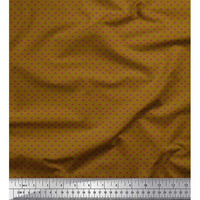 Soimoi Blue Viscose Chiffon Fabric Triangle Geometric Printed Craft Fabric by the Yard 42 Inch Wide