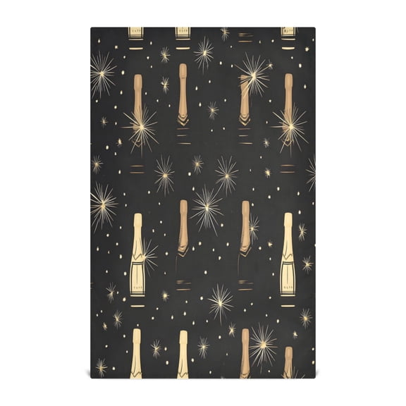 New Year's Theme Kitchen Towels Dishcloth Decorative Waffle Towels Multi Use Tea Towel Dish Cloths 28x18in