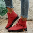 thumbnail image 2 of Dakaela Womens Casual Shoes Ankle Chukka Boots Comfortable Slip on Loafers Walking Driving High Top Fashion Sneakers Red 8, 2 of 7