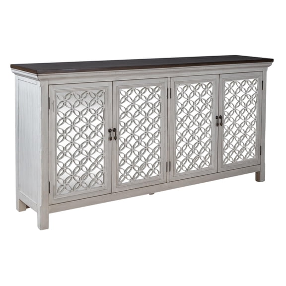 Liberty Furniture Westridge 4 Door Accent Cabinet - Gray/White