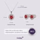 thumbnail image 5 of Set de Joyería para Mujer Plata .925 con Zirconia Cúbica,  LuckyLy Juego de Collar y Aretes de Corazón Brillante – Regalos para Mujer San Valentín y Regalos para Mamá Navidad, Modelo Zaria rojo, 5 of 6