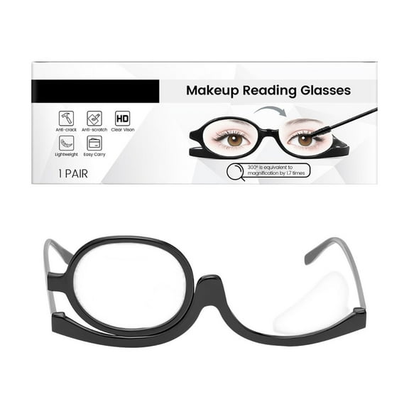 HHBEAUTY Makeup Reading Glasses Magnifying Flip Down Cosmetic Readers for Women with Spring Hinge for Daily Use  1.7