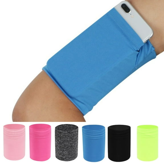 Lightweight Armband Wristband for Running with Phone Storage (61 characters) Black
