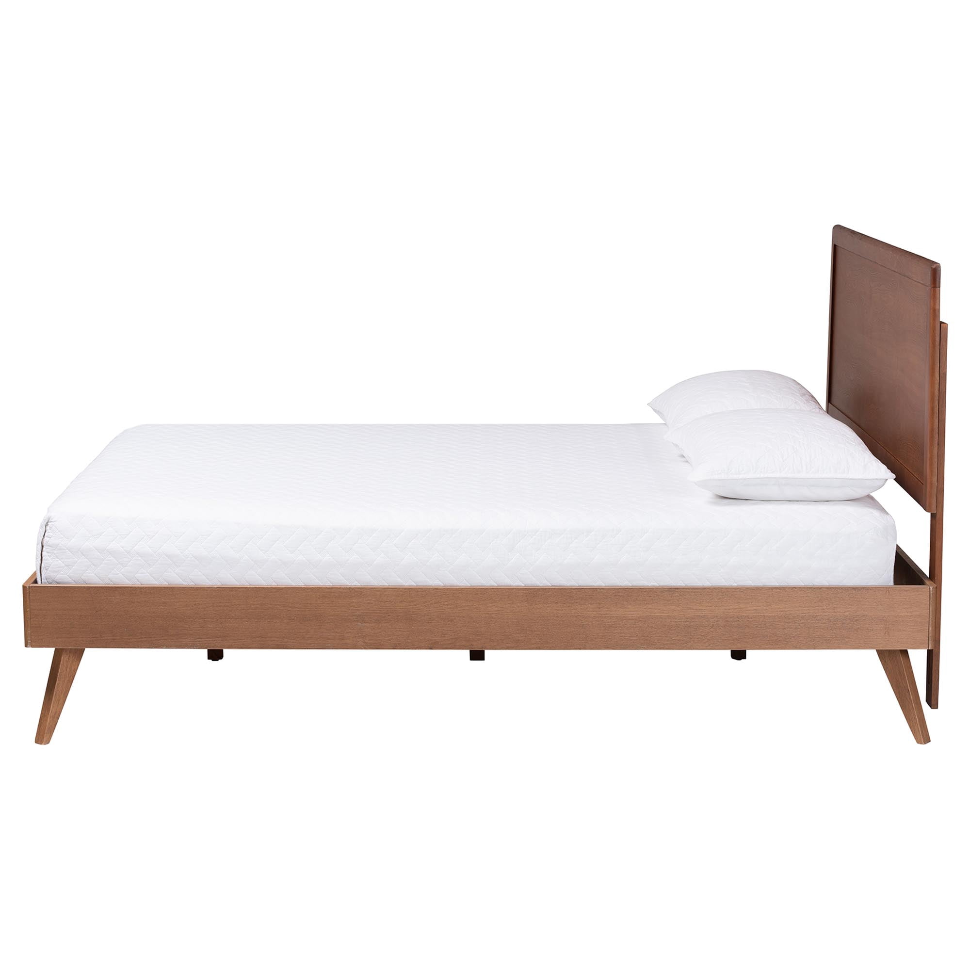 Baxton Studio Jiro Mid-Century Platform Bed, Queen, Ash Walnut