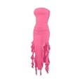 thumbnail image 3 of Black Dresses, Strapless Prom Sexy Cocktail Jellyfish Ruffled Sleeveless Beach Wedding Guest Dress Green Bodycon Women Dresses For Casual Formal Dresses Tennis Dresses (M, Pink) ZMTing, 3 of 5