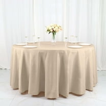 Efavormart 10 Pack Round Tablecloth, 120 Inch Stain & Wrinkle Resistant Washable Table Cloth, Decorative Polyester Fabric Table Cover for Banquet, Wedding, Dining- Nude