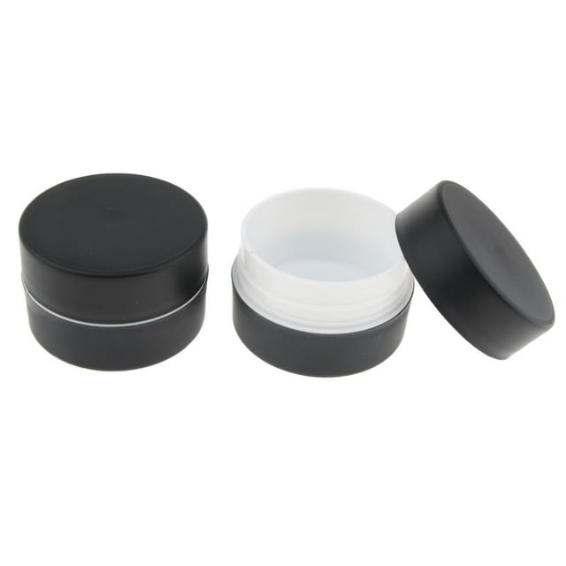 2x Contenedores de muestra de PP vacíos Estuche portátil Cosmético Negro Yuyangstore Envases cosméticos PP