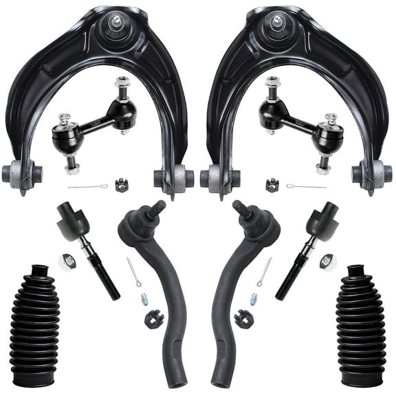 Detroit Axle - Front Upper Control Arms w/Ball Joints   Sway Bars   Tie Rods w/ Boot Replacement for 2008-2012 Honda Accord - 10pc Set